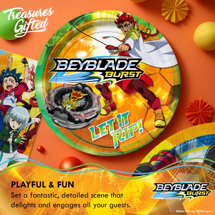 Treasures Gifted - Wholesale Disposable Plate - BEYBLADE Plates 7in - BEYBLADE Party Supplies