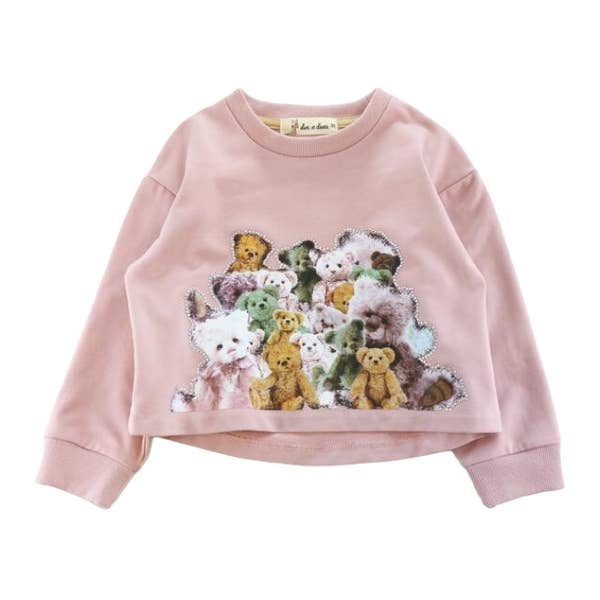 Doe a Dear – Engroshandel Sweatshirt - Børn – A50 14199 Teddy Print Sweatshirt (2 farver)