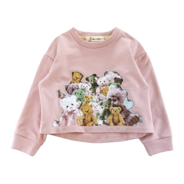 A50 14199 Teddy Print Sweatshirt for wholesale by Doe a Dear