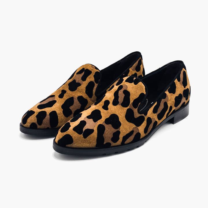 Luca Grossi - Venta al por mayor Mocasines - Mujer - Mocasines de ternero en gamuza con estampado de leopardo0
