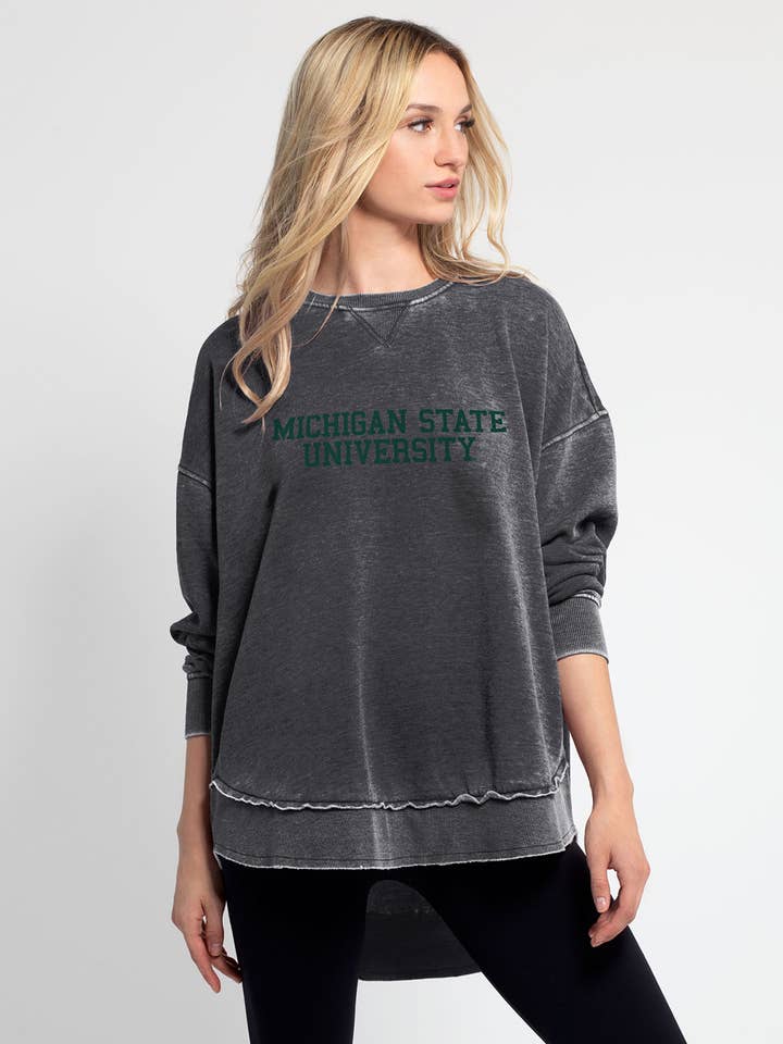 chicka-d - Wholesale Graphic Sweatshirt - Women's - BIG TEN Burnout Campus Pullover3