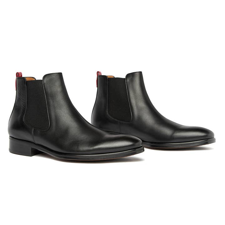 Hand Painted Black Chelsea Boots: Mr Donald for wholesale on Faire1