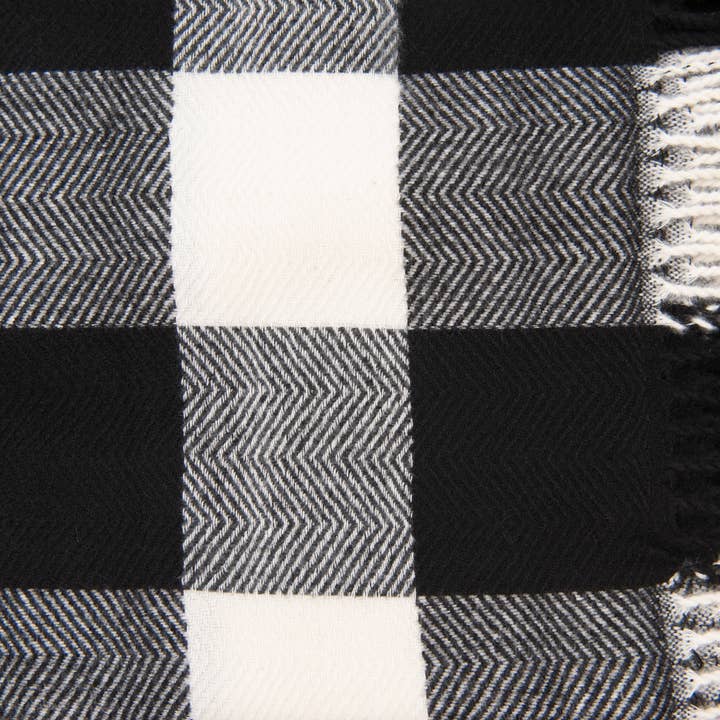 Lucca Couture - Wholesale Scarf - Women's - SVBL1006-SAULRIDE HERRINGBONE CHRISTMAS SCARF-DOVE1