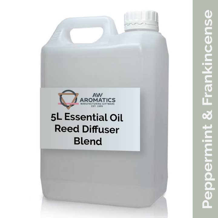 Pebermynte & Røgelse Æterisk Olie - Diffuserblanding 5L for engroshandel hos AW Aromatics Limited