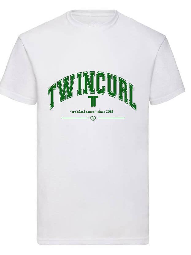 WHITE/COLLEGE GREEN STREET T-SHIRT for wholesale by Twincurl