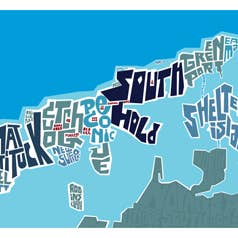 LOST DOG art & frame - Wholesale Map - The North Fork Typography Map8
