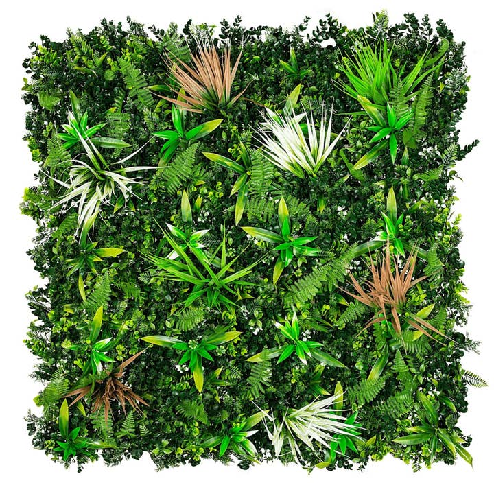 Luxury Wild Tropics Artificial Vertical Garden 40" x 40" 11SQ FT Commercial Grade UV Resistant (Overstock) for wholesale by Designer Plants