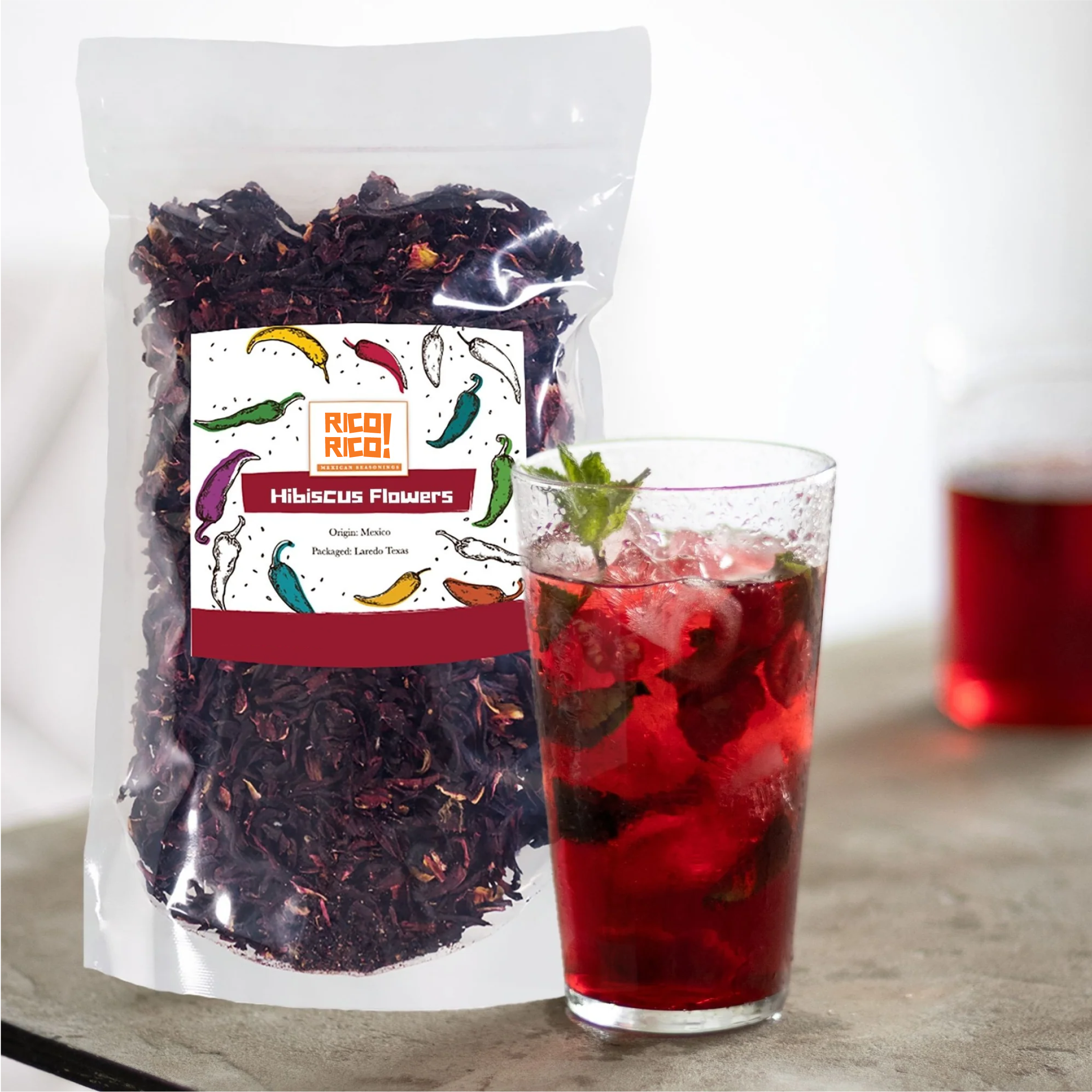 Rico Rico - Wholesale Loose Tea - Dried Hibiscus Flowers 4 oz4