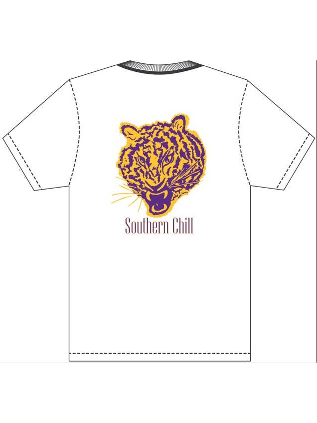 Southern Chill - Wholesale T-Shirt (Graphic) - Unisex - Tiger Growl Short Sleeve Pocket Tee - White1