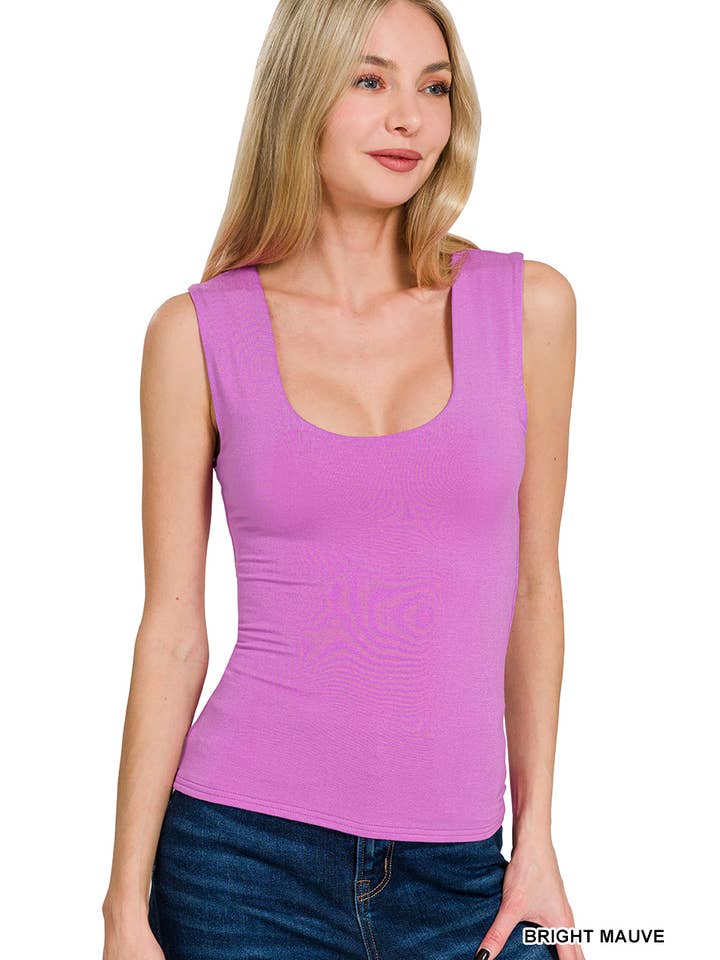42POPS - Wholesale Tank Top - Women's - ....0709 Double Layered Tank Top SI-273215
