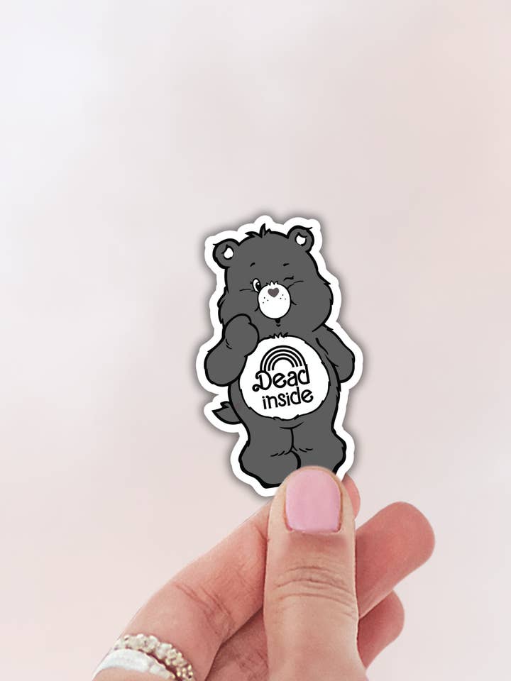 Cute swear bear sticker, sarcastic laptop decal for wholesale by Lalatina Shop
