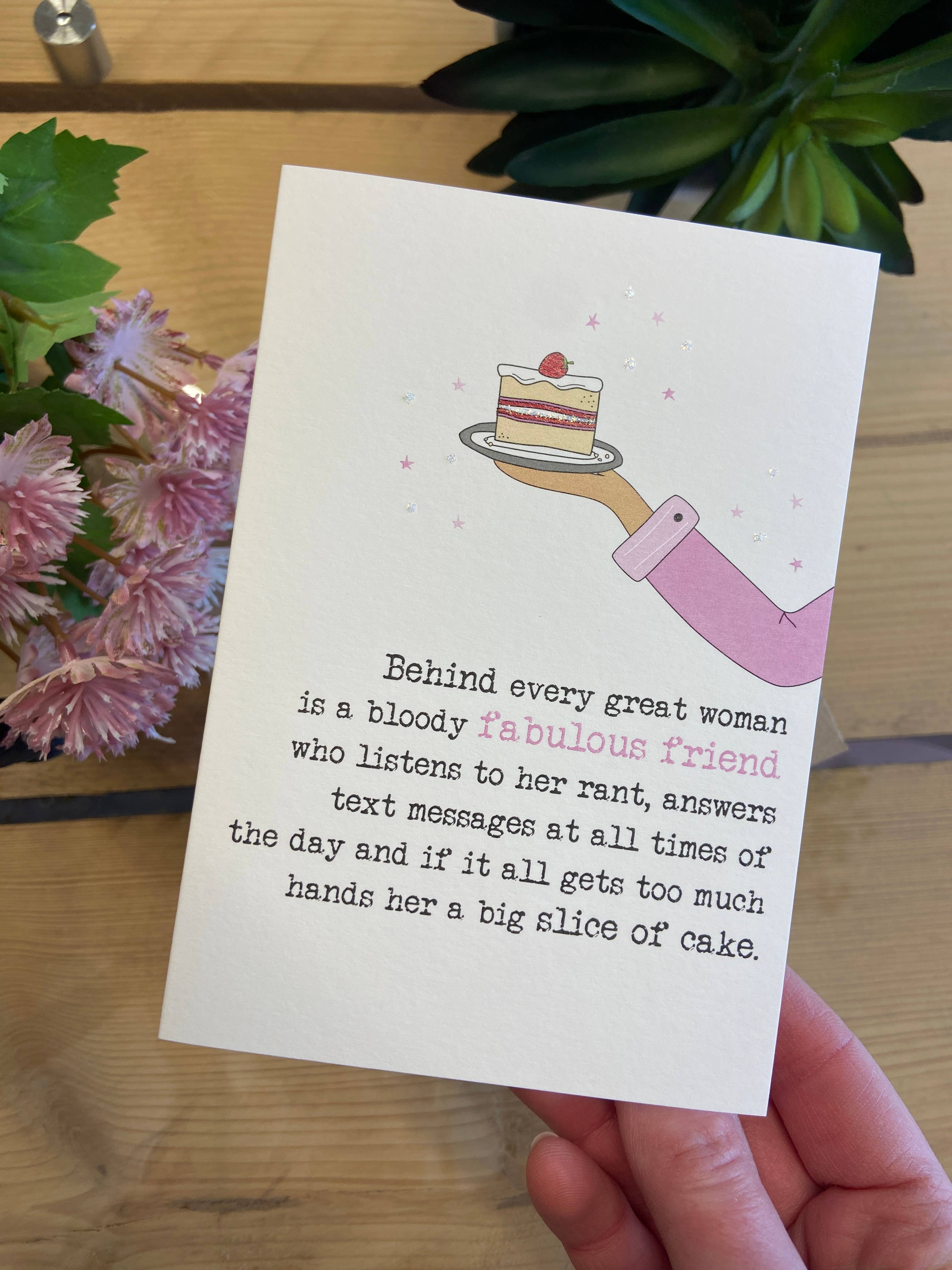 Dandelion Stationery – wholesale Friendship card – Behind Every Great Woman - Friend Greetings Card2