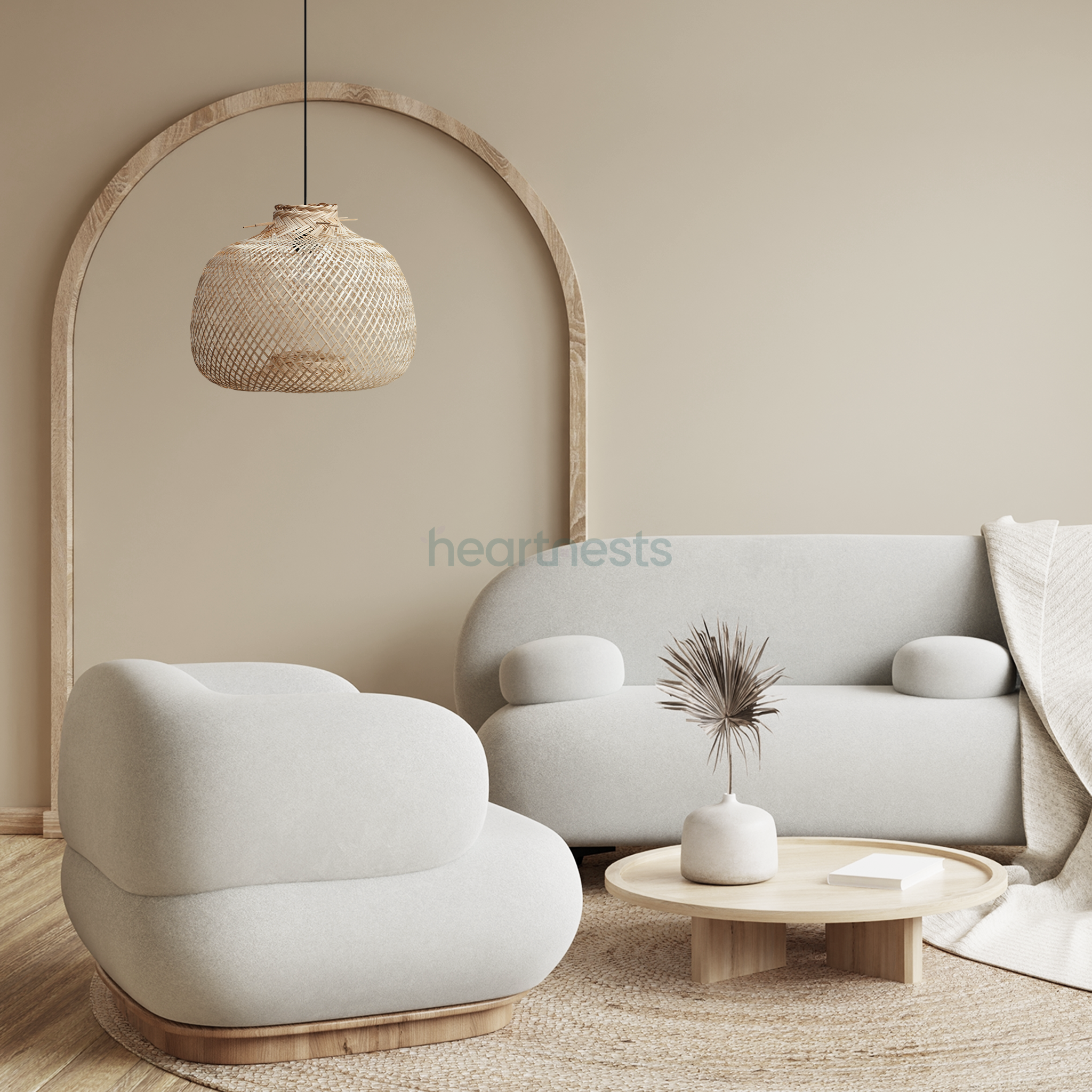 heartnests - Vendita all'ingrosso Lampadario/lampada a sospensione - Lampada a sospensione in bambù Bali per arredamento boho, rustico e costiero6