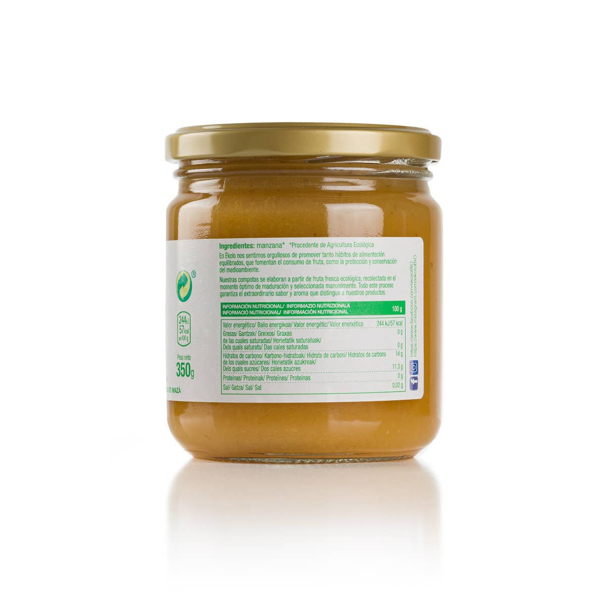 ekolo - Vente Confiture/gelée - Compote de pomme bio, 6 pots de 350 g4