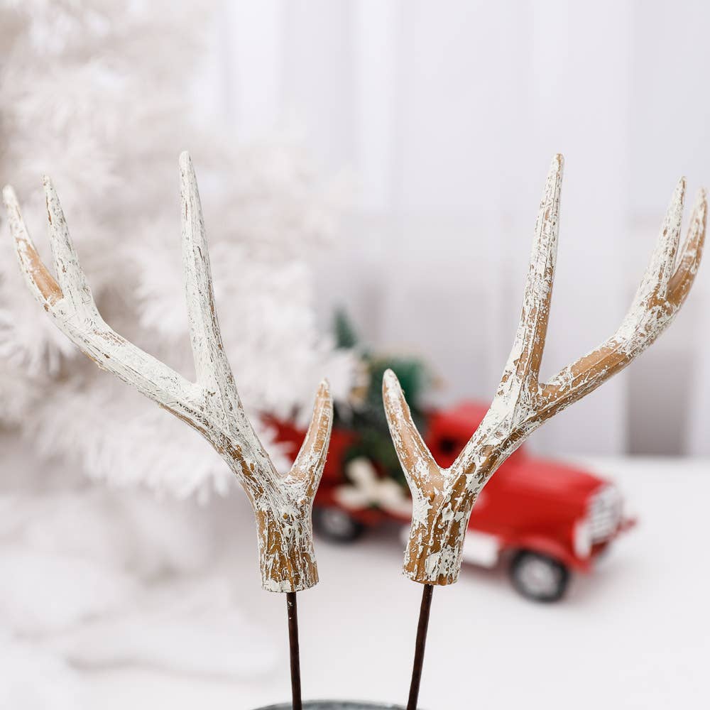 Factory Direct Craft - Wholesale Artificial Flowers - 13"  Faux Deer Antler Stems (Pack of 2)5