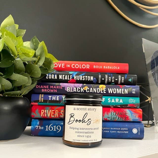 A Scent Story Candle Co - Wholesale Jar/Filled Candle - Books - Helping Introverts Avoid Conversations Since 14545