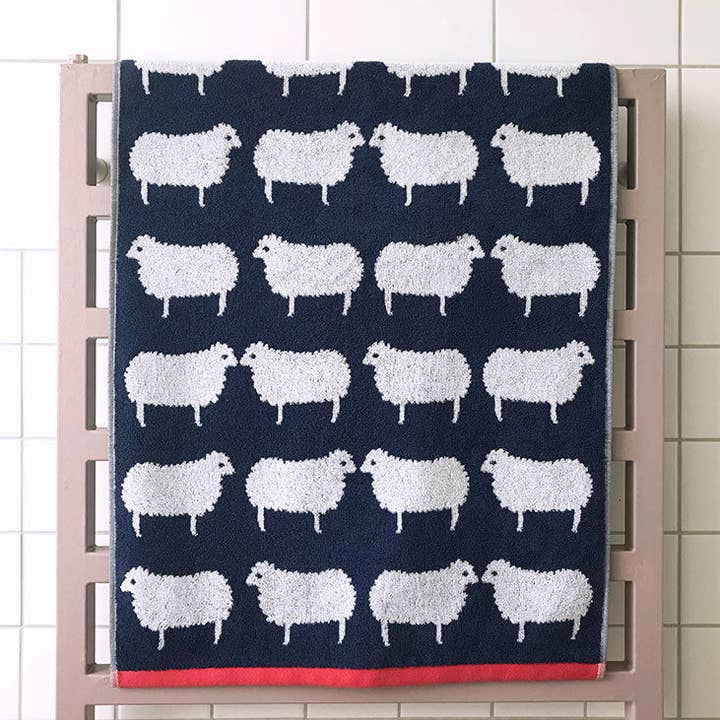 Anorak - Wholesale Hand Towel - Anorak Kissing Sheep Organic Cotton Hand Towel