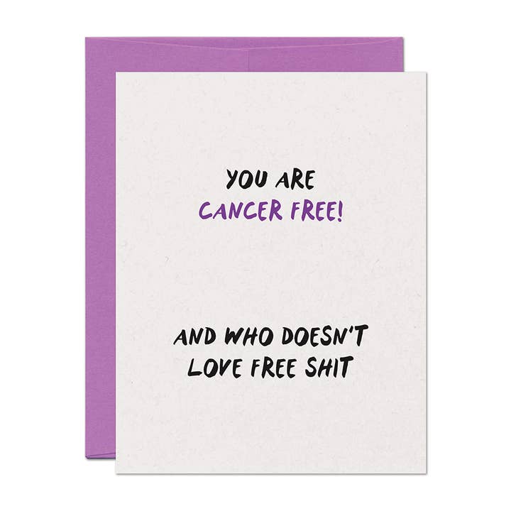 Cancer Free Congratulations Support Card for wholesale by Warren Tales