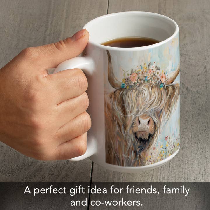 CounterArt/Highland Home/Thirstystone/CoasterStone - Wholesale Coffee Mug - "Highland Beauty" 15 oz. Decorative Ceramic Mug