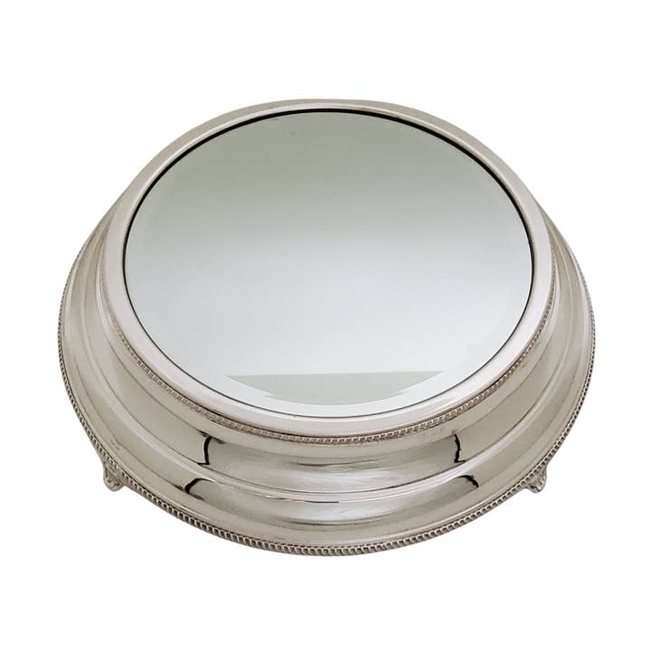 Placa de plata inglesa Mirror Plateau de 18 pulgadas con borde de Gadroon. NÚMERO DE SKU: C1910. para venta al por mayor de Corbell Silver