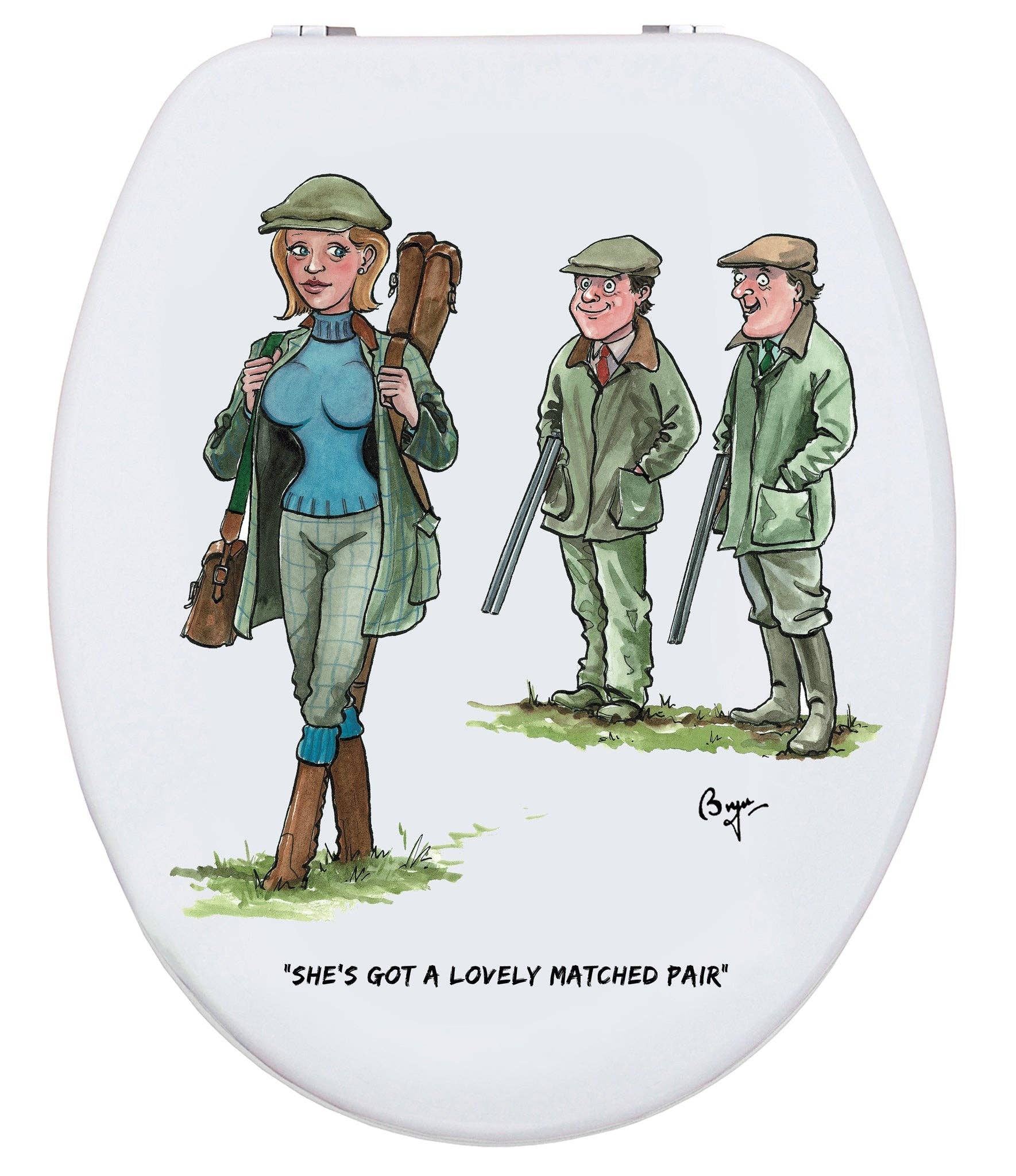 LOOPRINTS - Wholesale Toilet Seat Cover - Soft Close Wooden Toilet seat - Shooting Gifts & Decor - MP3