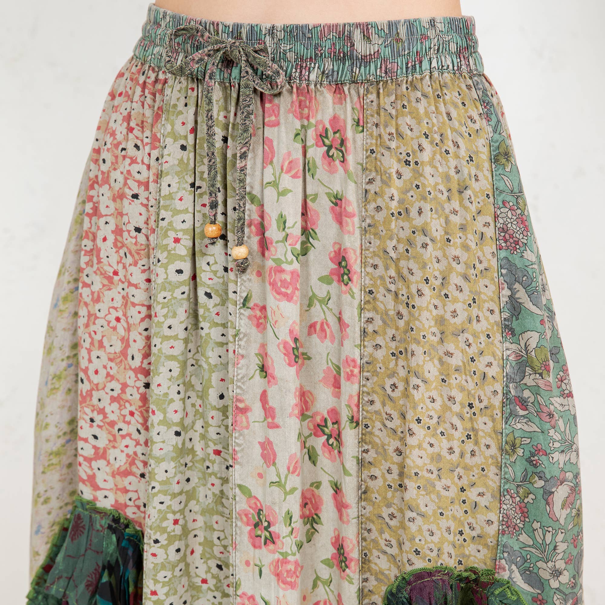 Young Threads - Wholesale Skirt - Women's - Bohoemia Mid-Length Skirt with Rayon Print (New Color)5
