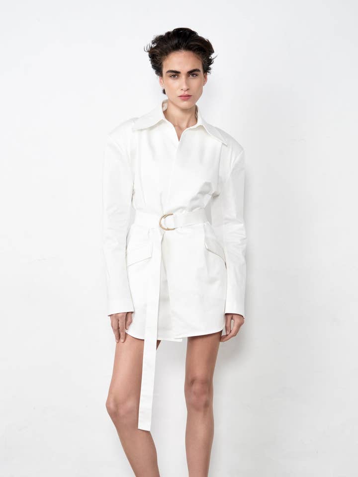 JULIA 3-in-1 Gürtelhemd/-mantel aus Baumwoll-Twill für den Großhandel von Cayet