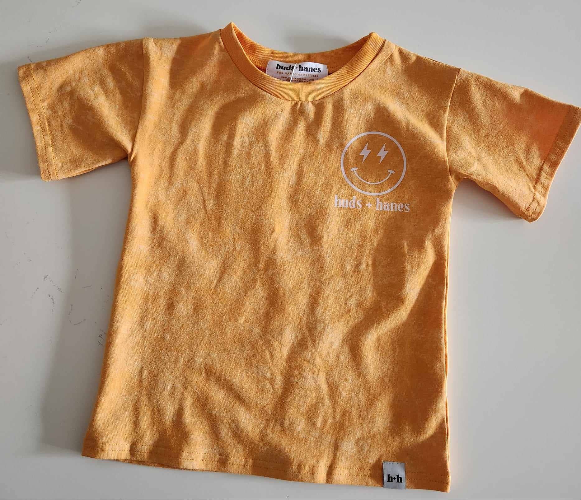Huds + Hanes - Wholesale Screen-printed t-shirt – Kids - Have a Good Day 😊 Acid Wash Tee1