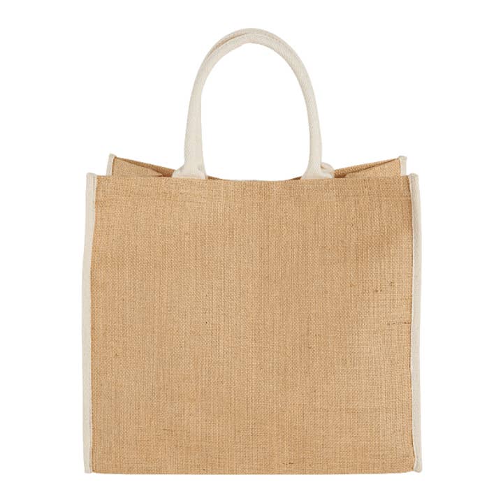 Mercantile 12 - Wholesale Tote Bag - Unisex - Custom Brand/Logo Jute Tote with Contrast Rope Handle2