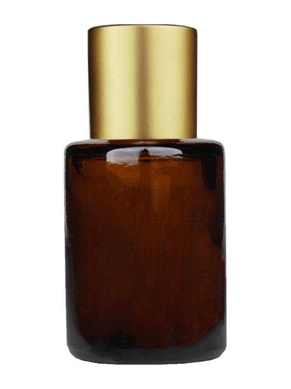Best Bottles - Wholesale Travel Container - Tulip Amber Glass Bottle with Short Metal Cap - 5ml4