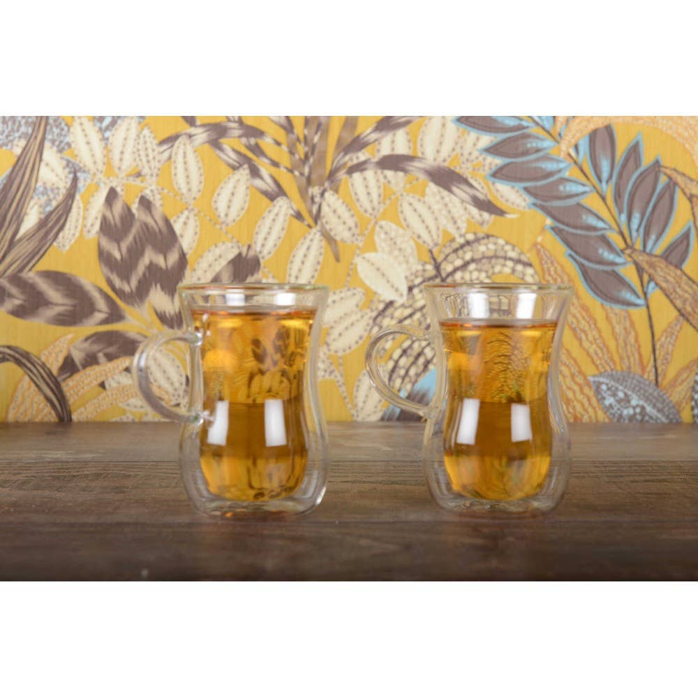 AULICA - Wholesale Coffee/Tea Cup - Double-walled tea cups with handle - set of 22