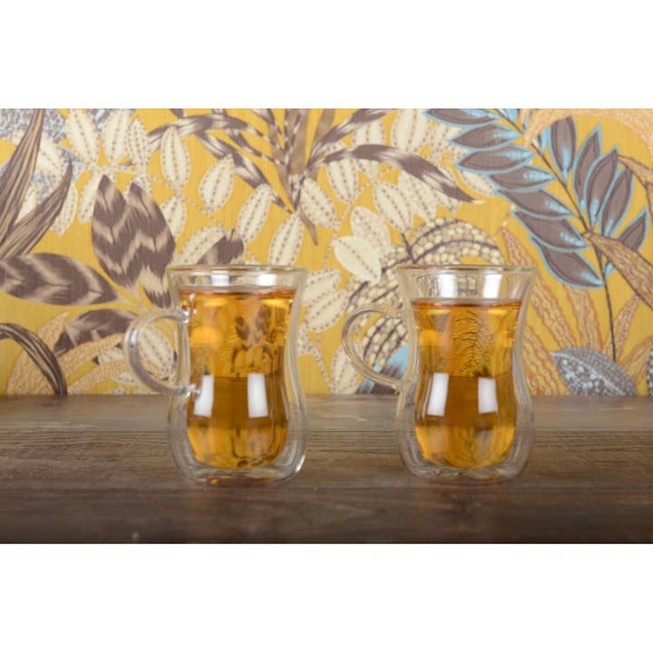 AULICA - Wholesale Coffee/Tea Cup - Double-walled tea cups with handle - set of 22