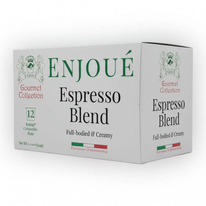 Enjoue Espresso Blend Coffee K-Cups 12ct for wholesale by Enjoy Better Coffee & Tea