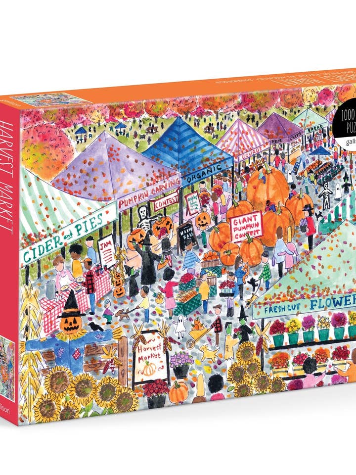 Michael Storrings Harvest Market 1000 Piece Puzzle for wholesale by Chronicle Books