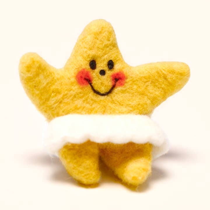 NINIGOGO | UO Star Dancing Needle Felted Brooch for wholesale by Hello Claws Limited