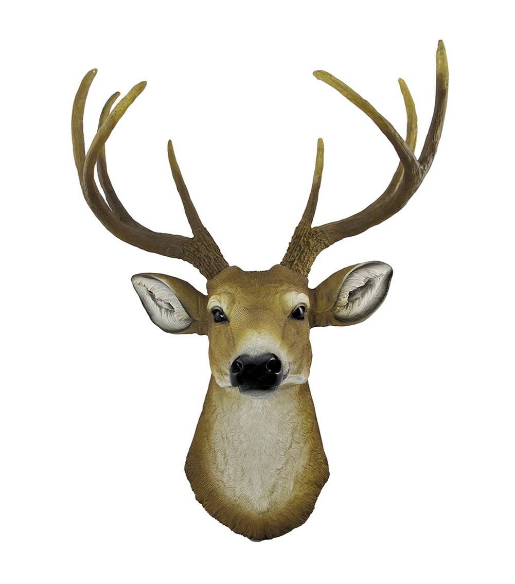 Zeckos - Wholesale Wall Accent - Faux 8 Point Buck Deer Head Bust Wall Mount Hanging 23 Inch