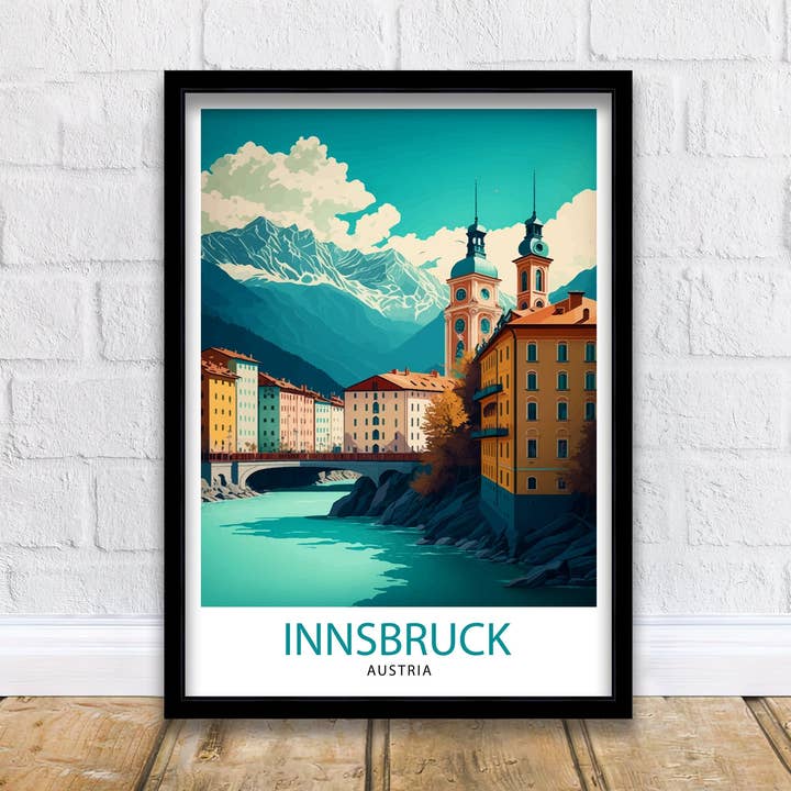 Innsbruck Austria Travel Poster Innsbruck for wholesale by InkNPrintz