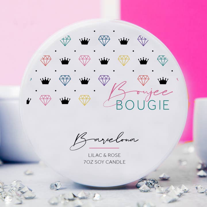 Barcelona | Lilás & Rose | Vela de Cera de Soja por atacado de Boujee Bougie