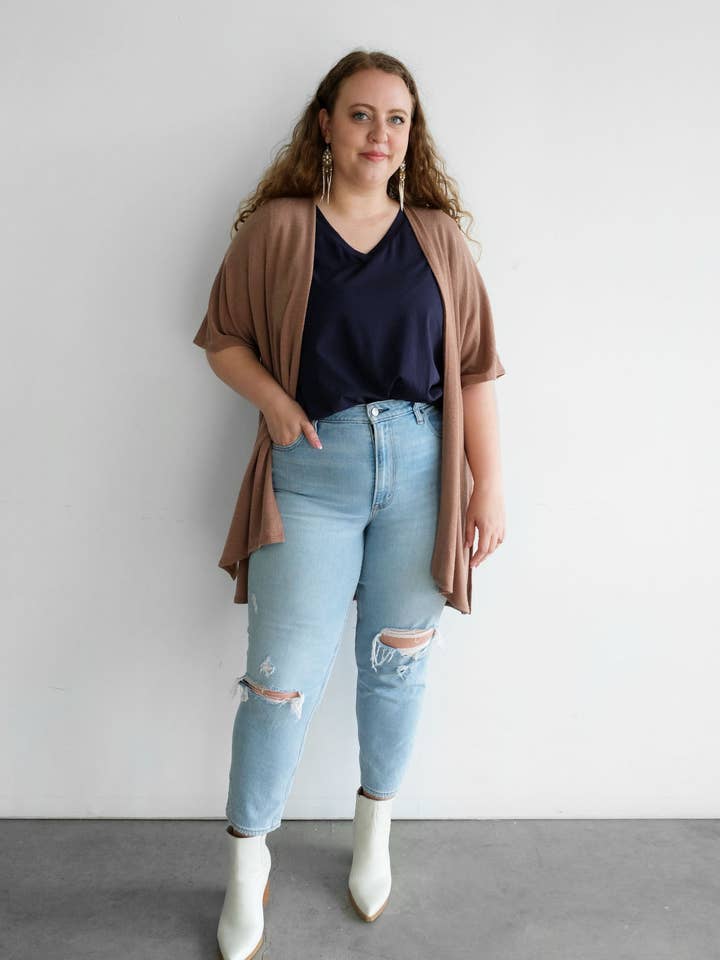 BROOKE shawl in Cognac for wholesale by Elegantees