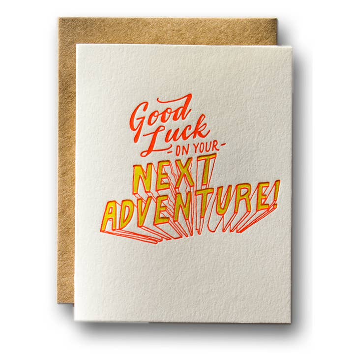 Ladyfingers Letterpress - Wholesale Goodbye Card - Next Adventure Card