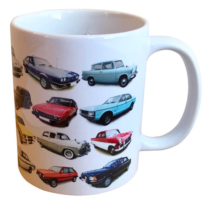 Ford British Classic Cars - 11oz Printed Ceramic Mug for wholesale by Witherden's Workshop
