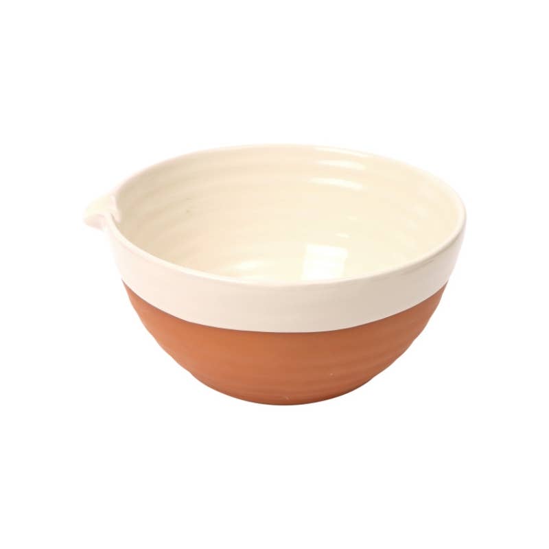 Dexam UK – wholesale Mixing bowl – Porto Terracotta Ribbed Large Mixing Bowl - Stone0