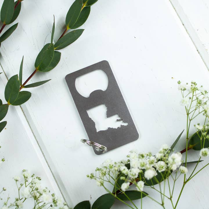 Iron Maid Art - Wholesale Bottle/Wine Opener - Louisiana State Stainless Steel Beer Bottle Opener Gift8