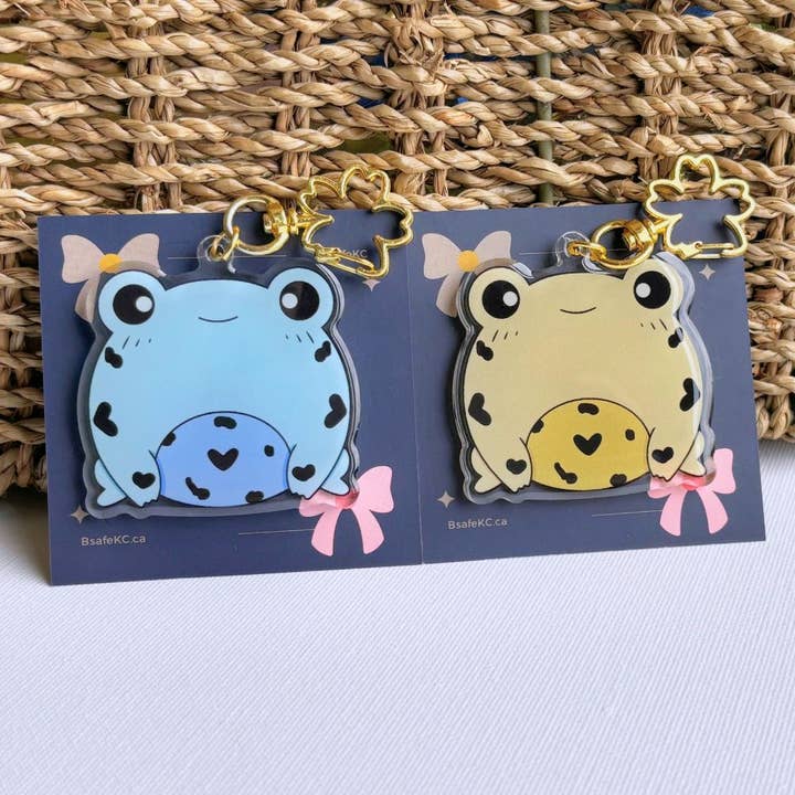Cute Frog Acrylic Keychain | Handmade Charm | Cute Animal Lover Gift | Friendship Gift for wholesale by BsafeKC