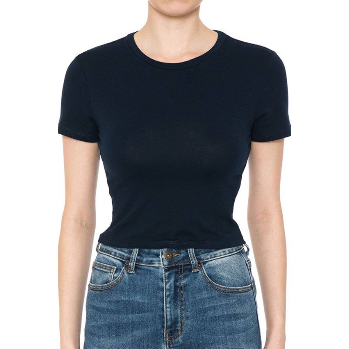 UP CLOTHING - Vente T-shirt – femme - T-SHIRT COURT À MANCHES COURTES ET COL ROND17