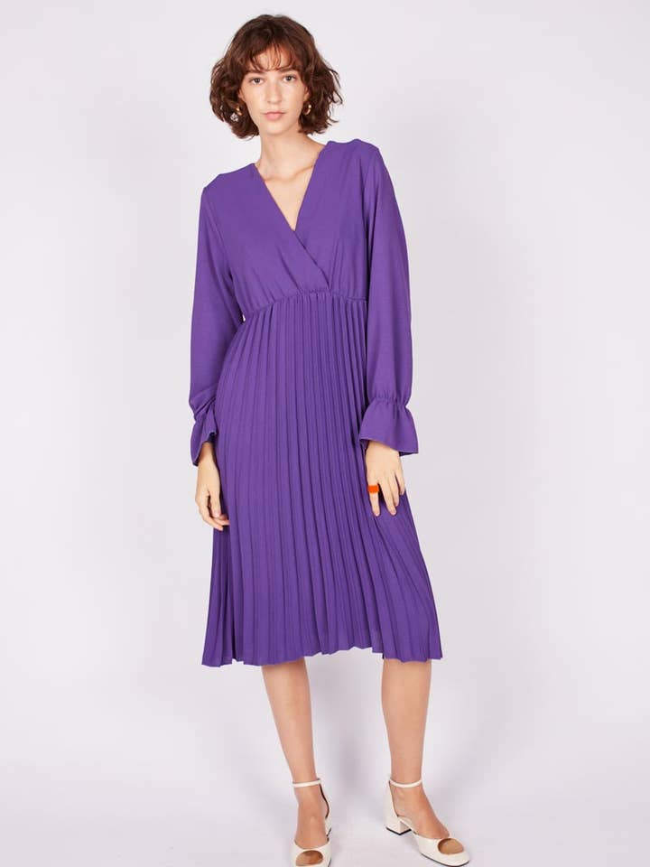 Robe midi plissée pour la vente par Dioxide