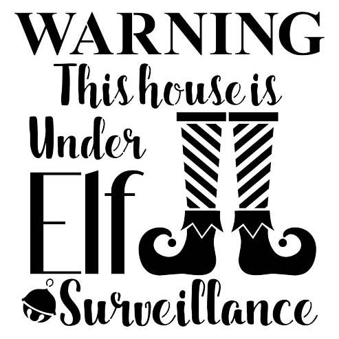Elf Overvågning Stencil for engroshandel hos Designer Stencils