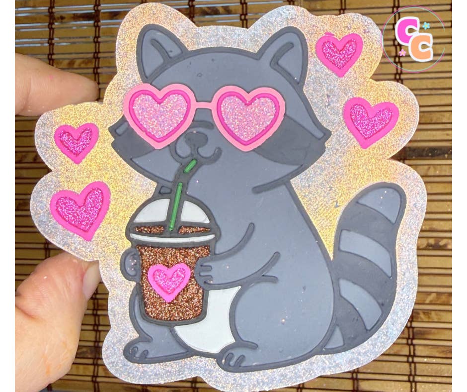 Crafting Cleveland - Wholesale Air Freshener - Valentines Raccoon Freshie | Car Air Freshener| Valentines
