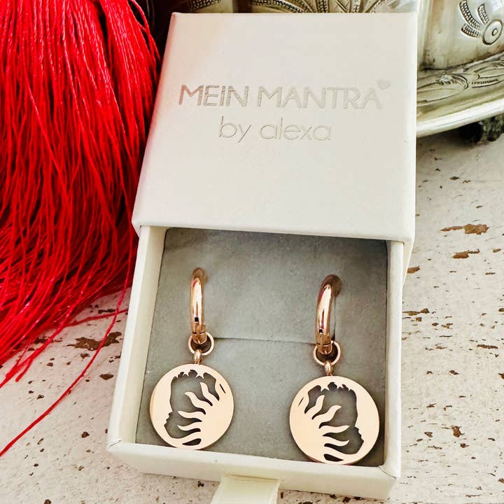 Hoop - Örhängen med sol måne stjärnor för wholesale av Mein Mantra