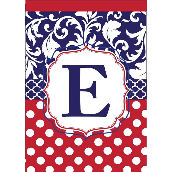 😲 Special Buy! Garden - Monogram "E" Red, White & Blue for wholesale by Magnolia